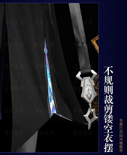 Genshin Impact Kyryll Chudomirovich Flins Cosplay Costume Wig Uniform Cloak Outfit Halloween Party for Women Men Props Carnival