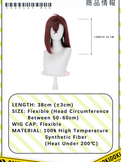 IN STOCK Momo Ayase Wig Anime Dandadan Cosplay DokiDoki Women 38cm Brown Short Hair Ayase Momo Maid Halloween Ear Clips Free Cap