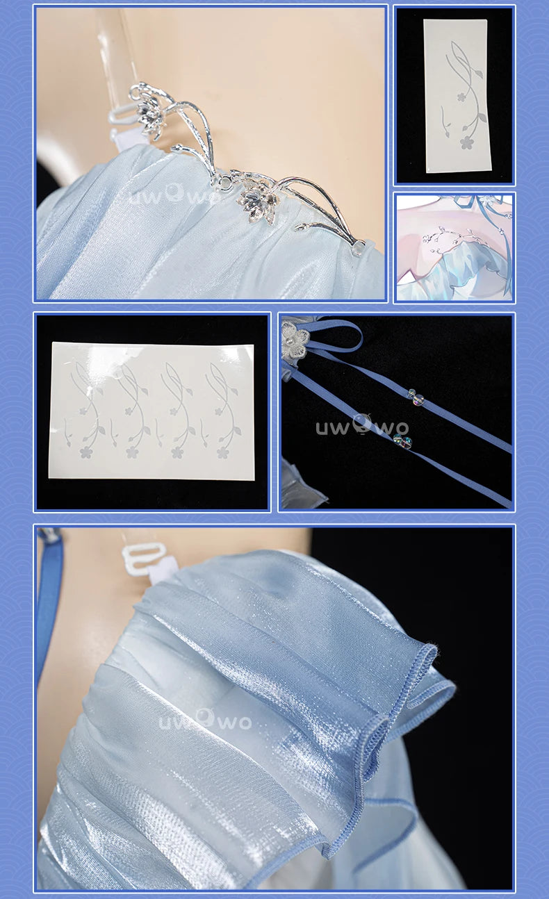 PRE SALE UWOWO Ayaka Cosplay Game Genshin Impact Fanart Ayaka Frost Waltz Cosplay Costume Halloween Costume