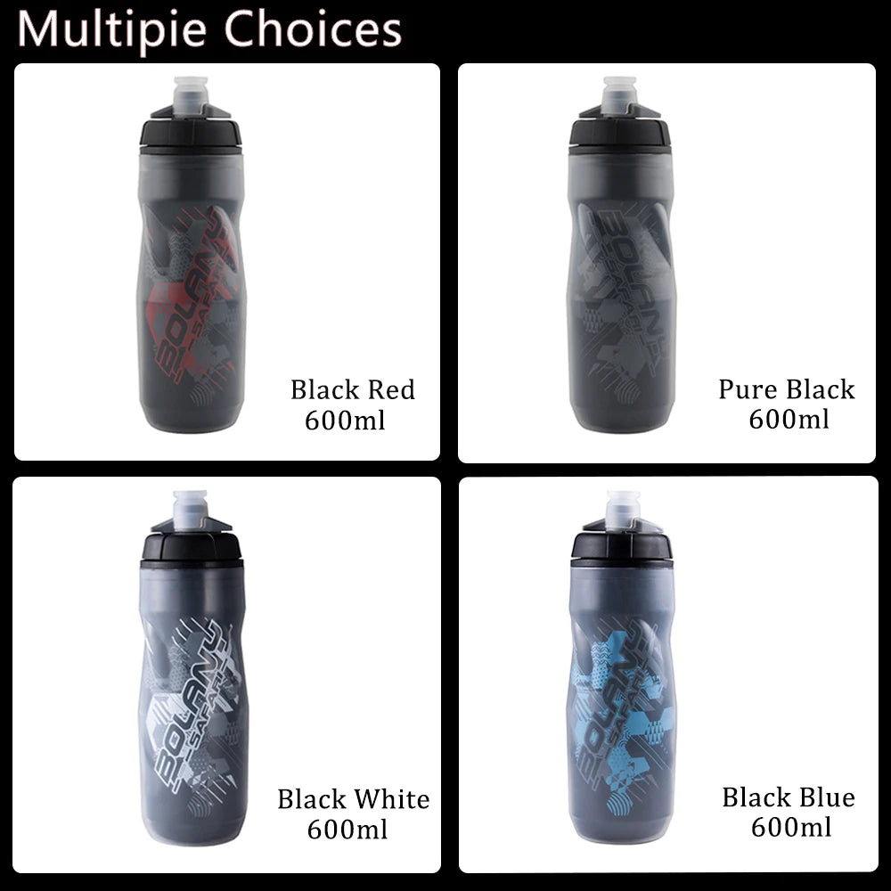 Bolany 600ml Mountain Cycling Water Bottle PP5 Double-Layer Insulated Leak-Proof Outdoor Sports Cup