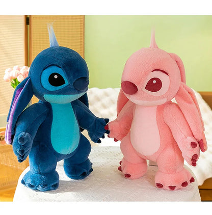 50/70/90cm Super Big Size Stitch Disney Anime Plush Stuffed Doll Angel Decoration Plushies Children Pillow Ornament Holiday Gift
