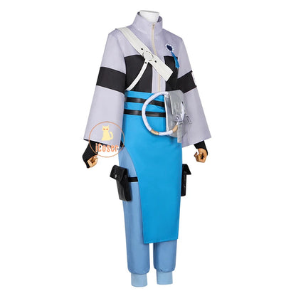 Anime Gachiakuta Zanka Nijiku Cosplay Costume Wig Uniform Earrings Akuta Cleaners Halloween Party for Women Men Role Play Outfit