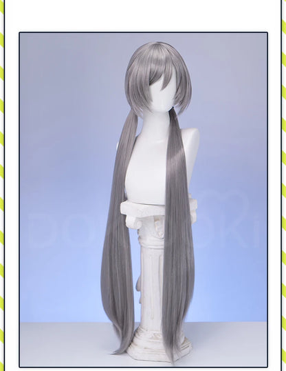 IN STOCK Judyy Hoppss Wig Movie DokiDoki Women Long 90cm Grey Twintails Hair Rabbit Judyy Hoppss Chirstmas Cosplay Free Cap Wig