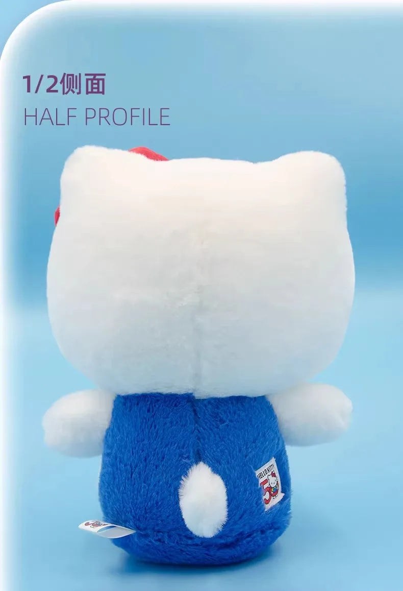 Genuine Sanrio 50th Anniversary Hello Kitty Stuffed Toys Pendant Plush Toys Doll Keyring Anime Keychain Birthday Christmas Gift