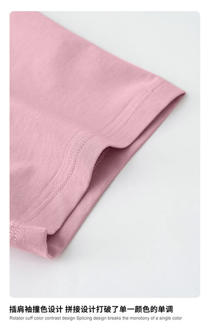 ZODF Hotsweet Summer Women Raglan Sleeve T-Shirts Girls Slim Fit 150gsm Casual Patchwork O Neck T Shirt Brand Tees HY1021