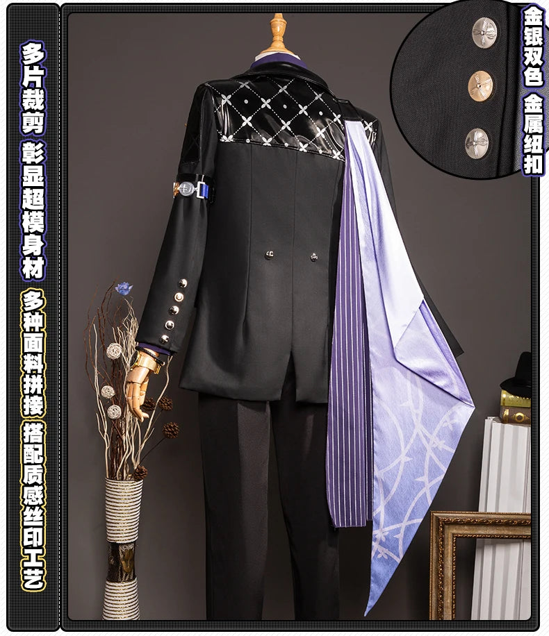 Zenless Zone Zero Hugo Cosplay Costume Wig Mask Hat Mockingbird New Eridu Hugo Vlad Ravenlock Halloween Party for Women Men Prop