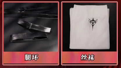 Arknights Exusiai The New Covenant Cosplay Costume Wig Uniform Headwear Earrings Halloween Party for Women Girls Carnival Outfit