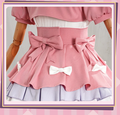 UWOWO Collab series: Game Identity Crossover II Cheerleader Cosplay Costume Pink Costume