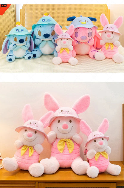 30/40/50cm Big Size Disney Stitch Anime Plush Stuffed Doll Kawaii PigletPlushies Room Decoration Children's Pillow Holiday Gifts