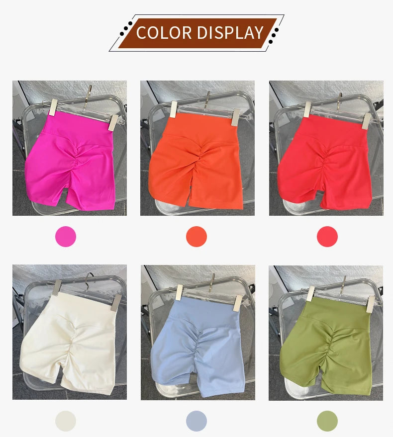 Women Sports High Waist Yoga Legging Shorts Squat Proof Quick Dry Fitness Workout Gym Cycling Tight