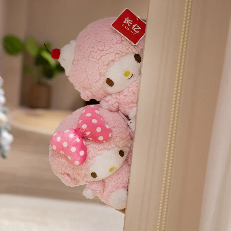 Sanrio Piano Plush Doll Bag Pendant Cute Sheep Toy Genuine Cartoon Anime Coin Purse Keyrchain Kids Birthday Xmas Gifts