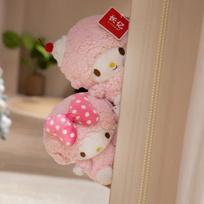 Sanrio Piano Plush Doll Bag Pendant Cute Sheep Toy Genuine Cartoon Anime Coin Purse Keyrchain Kids Birthday Xmas Gifts