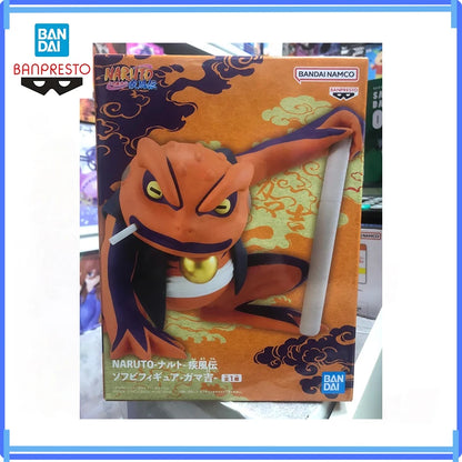 Bandai In Stock Original Banpresto Soft Vinyl Figure Naruto Shippuden Gamakichi Figure Anime Model Genuine Boxed Toys Gifts