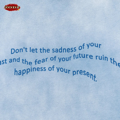 ZODF Summer High Street Printing T-Shirts For Men Unisex Retro Washed 250gsm Ripped Cotton T Shirt Brand Tops HY0858