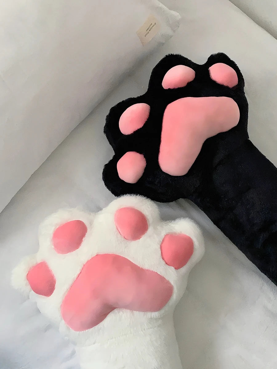 Comfortable Cat Paw Throw Pillow Very Soft Pink White Black Paw Long Cushion Leg Cushion Home Decor Xmas Gifts Child Washable