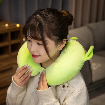 Kuromi My Melody Cinnamoroll Hello Kitty Pom Pom Purin Cute Soft Plush U-shaped Pillow Kawaii Plush Portable Pillow