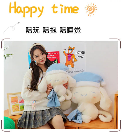 50CM Sanrio Sleeping Cartoon Anime Cinnamoroll Plushies Stuffed Animal Home Decoration Peluche Sleeping Pillow Holiday Gifts