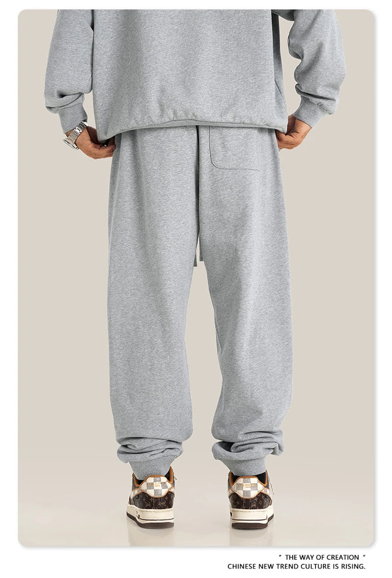 ZODF 2024 Autumn Winter Unisex Solid Sweatpants Heavyweight 440gsm Casual Loose Fit Sport Joggers HY0890