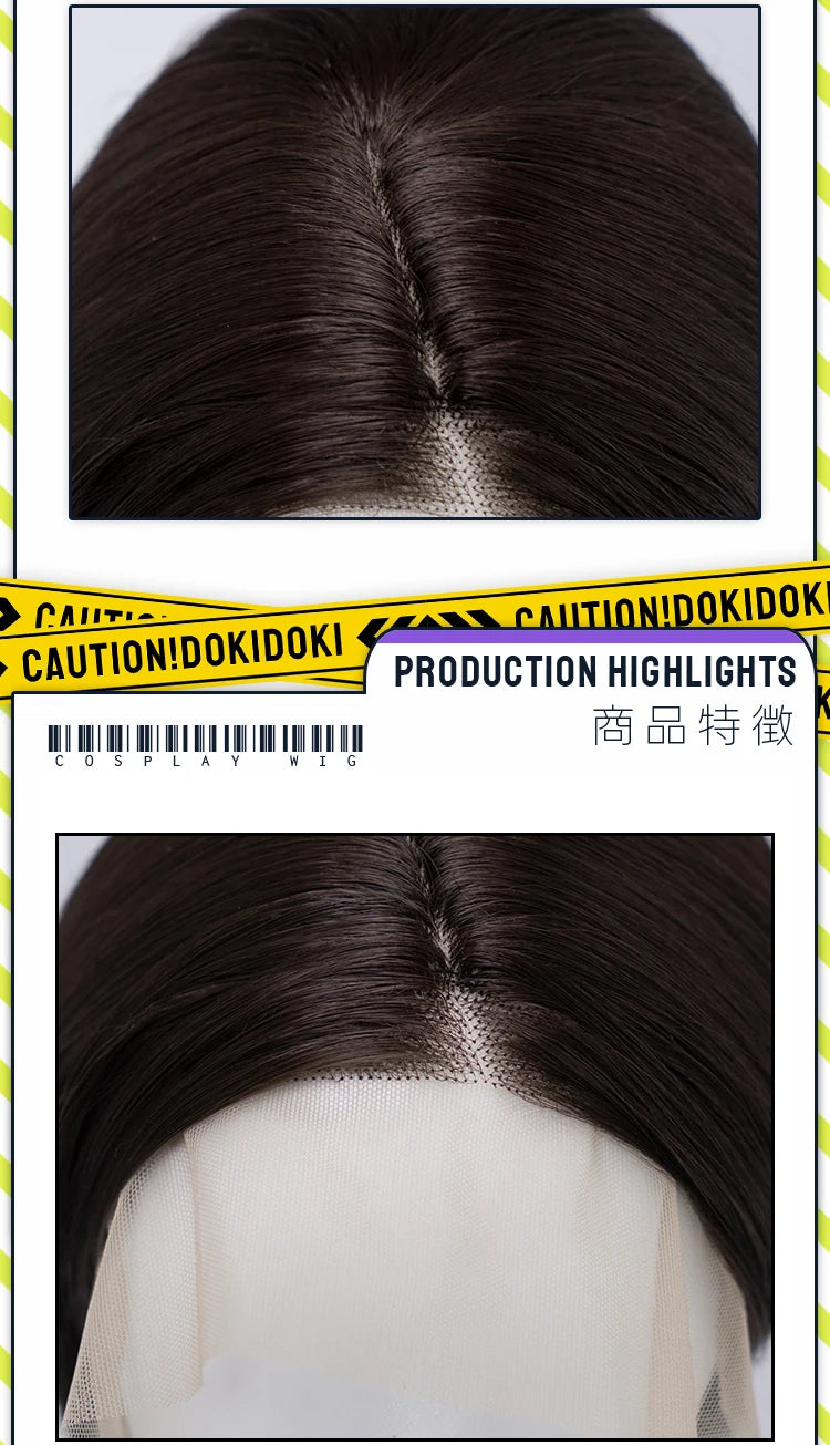 Glinda Elphaba Cosplay Wig Anime Wicked DokiDoki Front Lace Wig Golden Long 60cm Hair Glinda Cosplay Elphaba Hat Free Cap