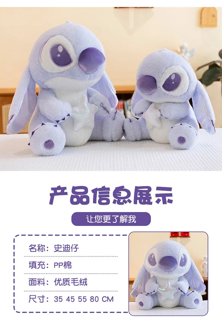 80CM Large Big Size Disney Stitch Cartoon Anime Plush Stuffed Doll Room Decoration Children Pillow Cute Peluche Ornaments Gifts