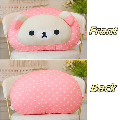 Kawaii Rilakkuma Throw Pillow Soft Back Cushion Sofa Bed Home Decor Cuddly Plushies Cartoon Sleeping Pillow Bedside Cushion