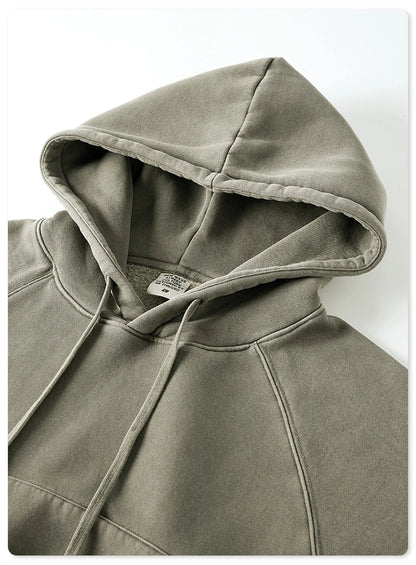 ZODF Women Hotsweet 2025 Winter Washed Fleece Crop Hoodies Girls Oversized Raglan Sleeve 400gsm Hooded Pullovers HY0648