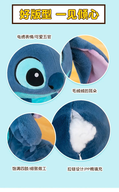 50/60/80cm Super Big Size Lilo & Stitch Disney Anime Plush Stuffed Doll Room Decor Large Plush Children's Pillow Holiday Gifts