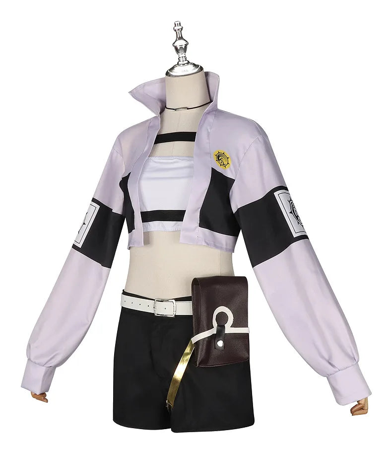 Anime Gachiakuta Riyo Reaper Cosplay Costume Uniform Jacket Short Necklace Akuta Cleaners Halloween Party for Women Girls Props