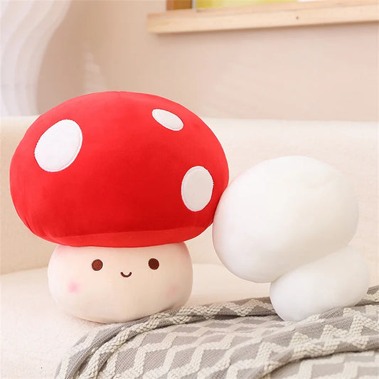23/30cm Cute Vegetables Kawaii Red Mushrooms Shii-take Plush Soft Toy Stuffed Dolls Home Decor Gift For Girl Boy Birthday