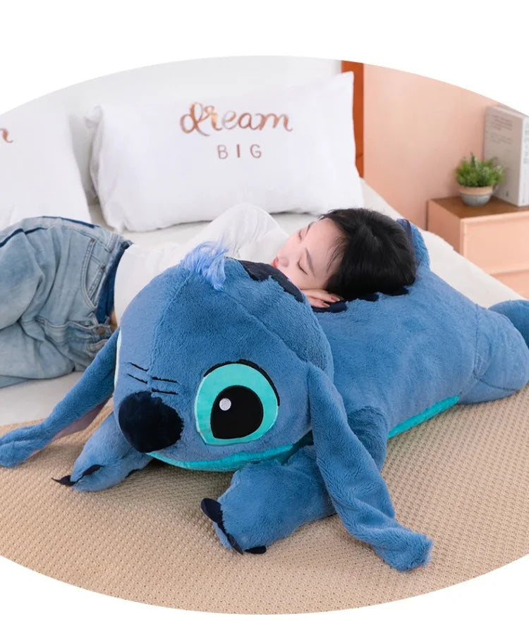 100cm Big Size Disney Stitch Cartoon Anime Plush Stuffed Doll Room Plushies Pillow Cute Ornaments Children's Holiday Gifts