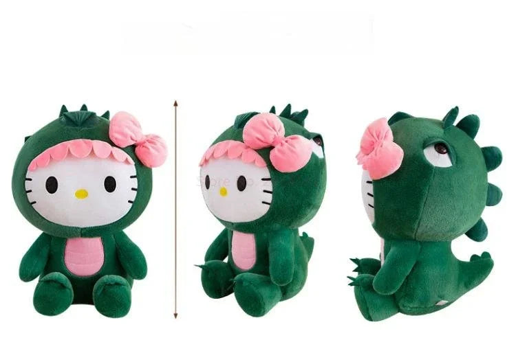 35cm Aoger Hello Kitty Cos Dinosaur Kawaii Cartoon Plush Doll Toys Soft Throw Pillow Back Cushion Girls Birthday Toyd Gifts