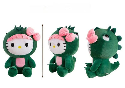 35cm Aoger Hello Kitty Cos Dinosaur Kawaii Cartoon Plush Doll Toys Soft Throw Pillow Back Cushion Girls Birthday Toyd Gifts