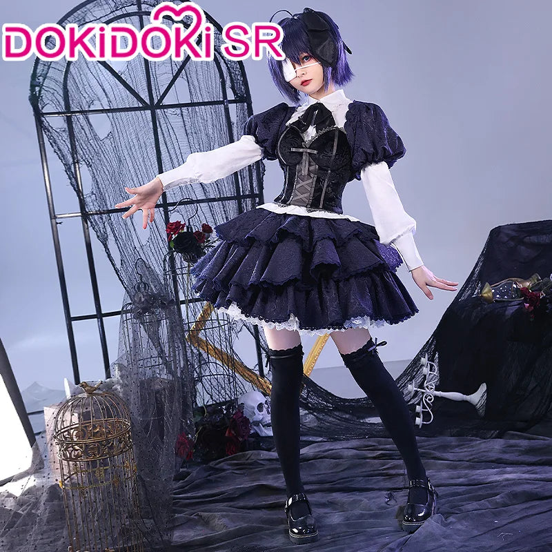 IN STOCK Takanashi Rikka Cosplay Costume Anime Love, Chunibyo & Other Delusions DokiDoki-SR Rikka Lolita Dress Gothic Costume