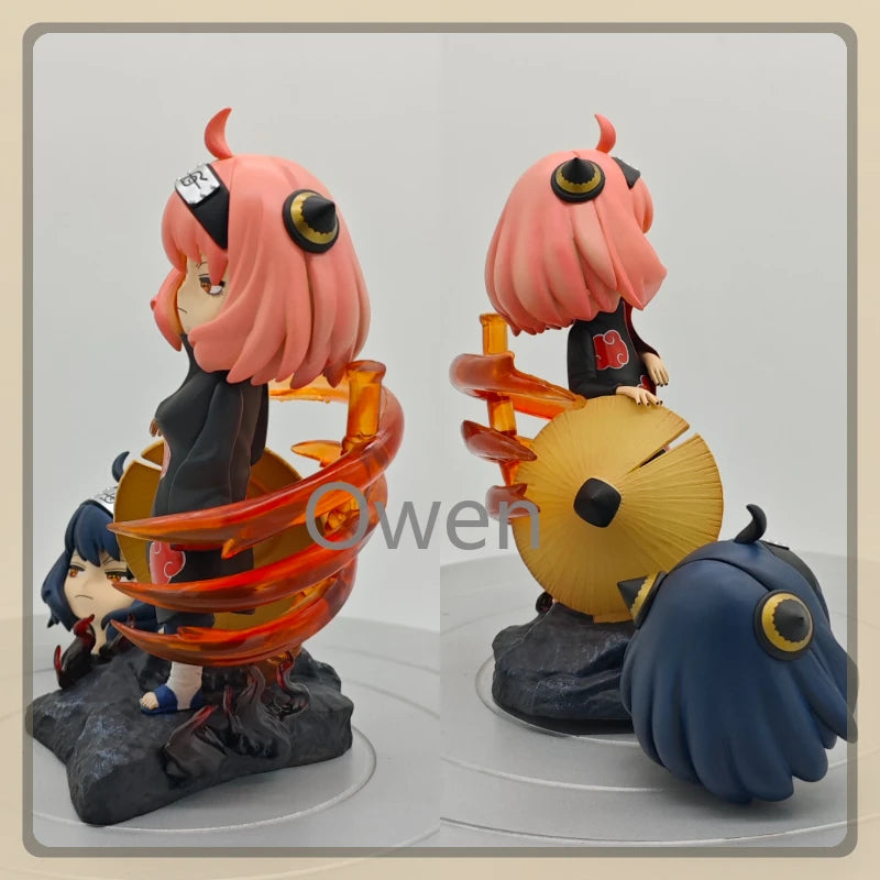 Spy×family Anime Figurine Forger Anya Cos Naruto Akatsuki Figures Toys 18cm PVC Model Collection Statue Decoration Birthday Gift