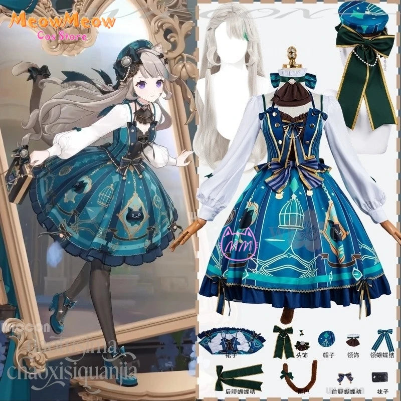 Genshin Impact Lynette Cosplay Set Polyester Unisex