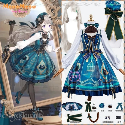 Genshin Impact Lynette Cosplay Set Polyester Unisex