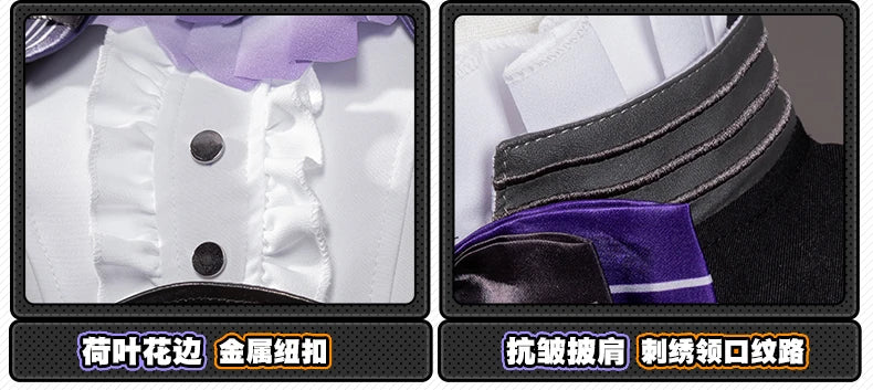 Zenless Zone Zero Vivian Cosplay Costume Wig Dress Uniform Headwear Mockingbird Carnival Halloween Party for Women Girls Props