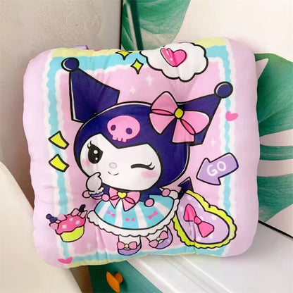 Sanrio Kuromi Plush Cushion Cute Anime Pochacco Cinnamoroll Hello Kitty My Melody Chair Non-slip Seat Cushion Xmas Gift For Girl
