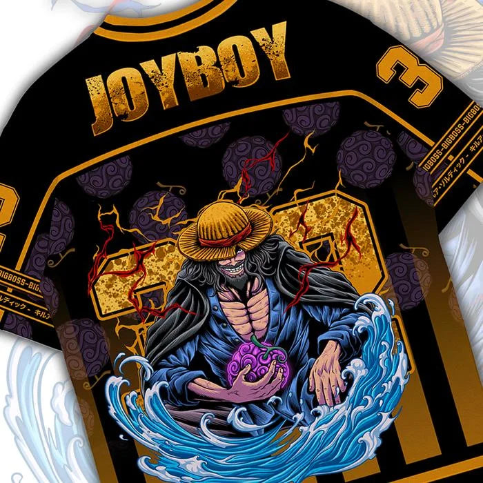 32 Jersey One Piece Joyboy Anime Mecha  Y2k Korean Style Baseball Hockey T-shirt Fashion Streetwear Anime Daily Unisex Tops Tees