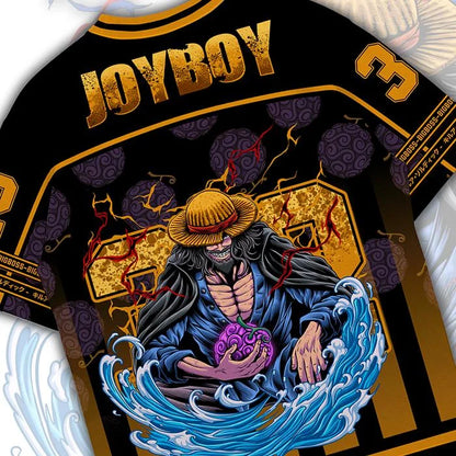 32 Jersey One Piece Joyboy Anime Mecha  Y2k Korean Style Baseball Hockey T-shirt Fashion Streetwear Anime Daily Unisex Tops Tees