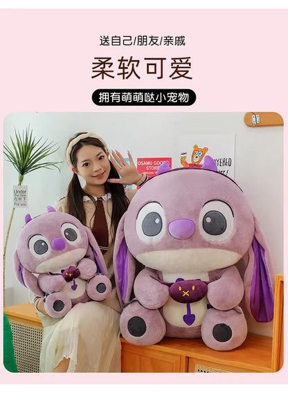 30CM-80CM Lilo & Stitch New Disney Plush Toy Cartoon Scrump Stuffed Doll Soft Anime Pillow Souvenir Kawaii Birthday Gift