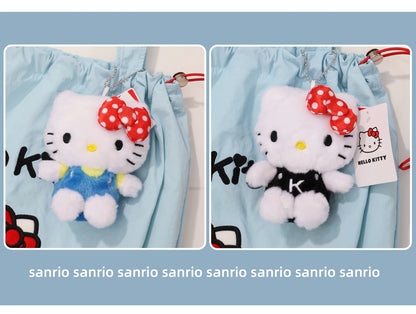 Genuine Sanrio Hello Kitty Cute Girl Keychain Car School bag Pendant Kids Plush Toys Keyring Plushier Birthday Thanksgiving Gift