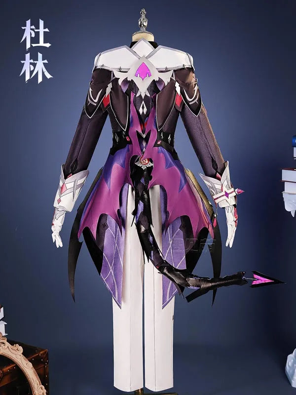 Genshin Impact Durin Cosplay Costume Wig Uniform Headwear Game Role Play Outfit Halloween Christmas Party for Women Men Girls