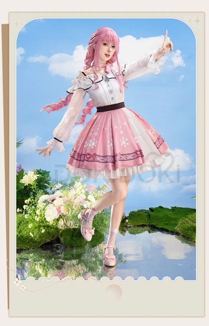 IN STOCK Nikki Cosplay Costume Game Infinity Nikki DokiDoki-SR Women Cute Pink Dress Nikki Snow Dress Cosplay Lolita Halloween