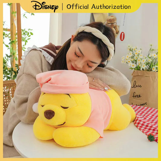 35CM-80CM New Disney Winnie The Pooh Plush Toy Cute Cartoon Bear Stuffed Doll Soft Anime Pillow Kawaii Souvenir Birthday Gift