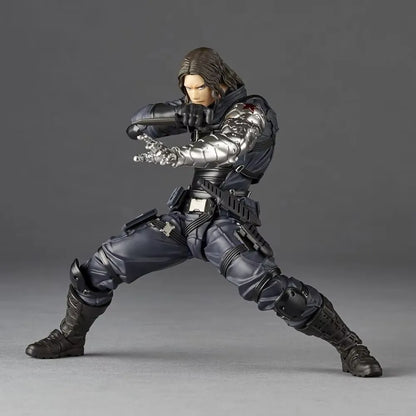 Kaiyodo Winter Soldier Revoltech AMAZING YAMAGUCHI Bucky Barnes Captain America Anime Action Figures toy birthday TOYS gifts