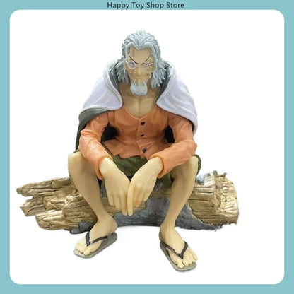 12cm One Piece Silvers Rayleigh Sitting Pose Anime Figure Desktop Decoration by The Codex