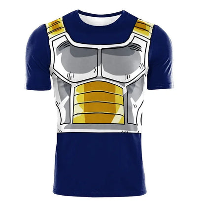 New Football Jerseys Japanese Anime Bandai Dragon Ball Goku Saiyan T-shirt Sporty Street Loose for Men and Children Christmas