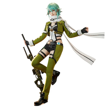Asada Shino Cosplay Costume Anime Sword Art Online DokiDoki-SR Women Halloween SAO Shino Asada Costume Metal Accessories