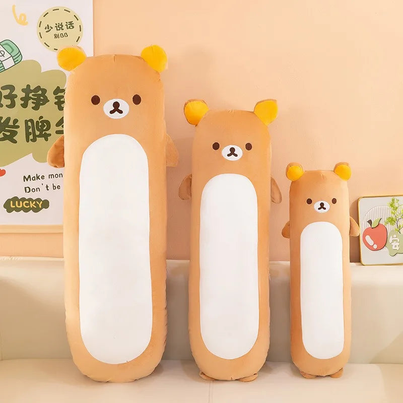 60/80/100cm Big Size Rilakkuma Kawaii Anime Plush Stuffed Doll Cartoon Room Decor Plush Pillow Children's Holiday Gift